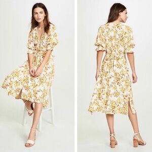 Faithfull The Brand Rafa Midi Dress in Goldie Floral Women’s 6US/Medium